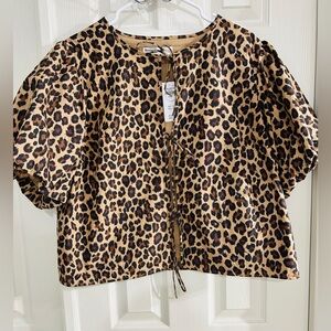 NWT Abercrombie & Fitch cheetah print top